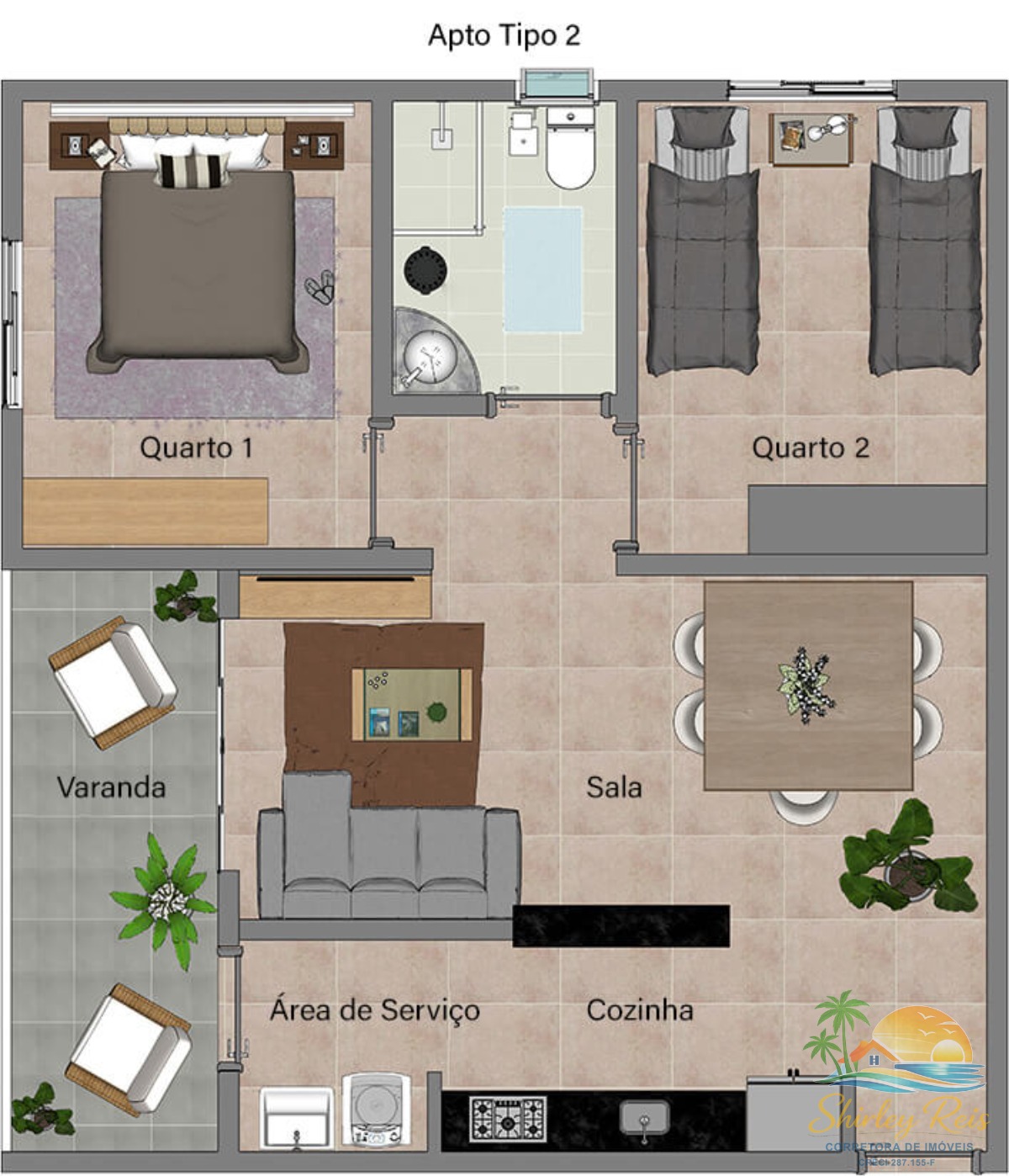 Apartamento, 2 quartos, 56 m² - Foto 11